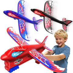 Fzlirou airplane launcher with glowing eyes for thrilling outdoor action.