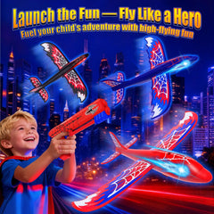 Foam plane with web-pattern wings from Fzlirou for safe, dynamic flights.