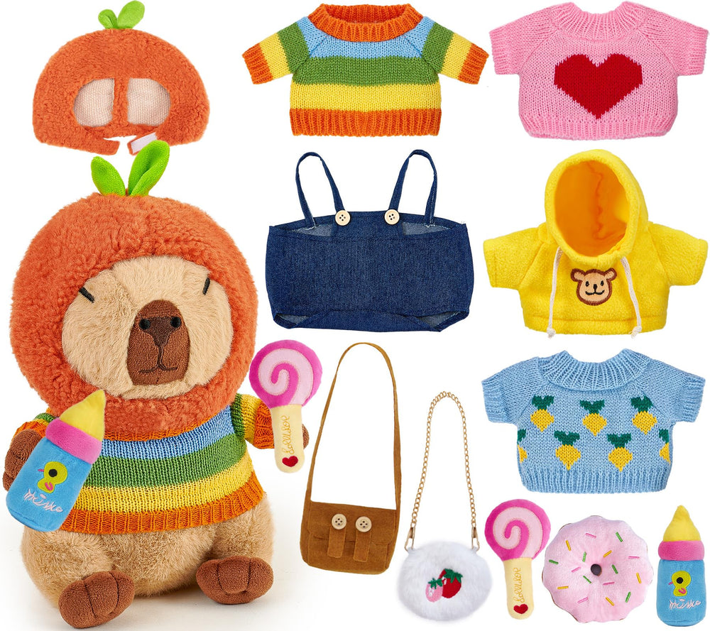 G.C 13-pcs plush toys fashion set for imaginative dress-up play and cuddles.