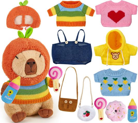 G.C 13-pcs plush toys fashion set for imaginative dress-up play and cuddles.