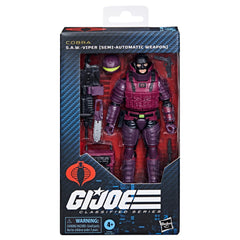 G.I. Joe Classified S.A.W.-Viper with 9 accessories for dioramas and battles.