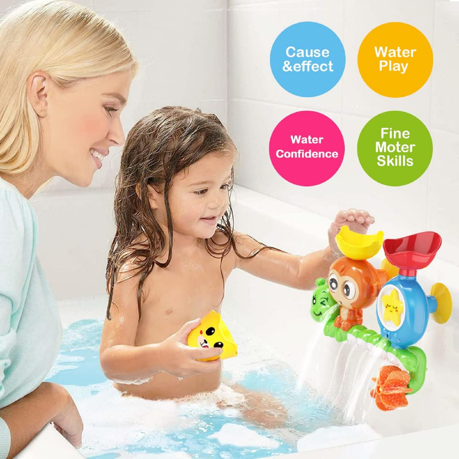 G-WACK bath toy easy-clean design for quick drying.
