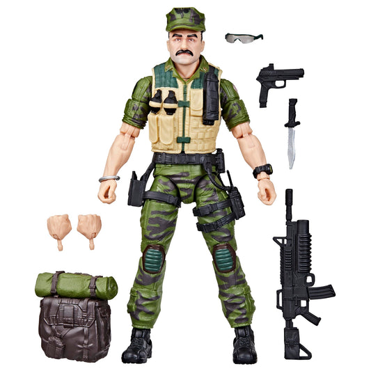 G.I. Joe Leatherneck front view highlighting premium deco for display