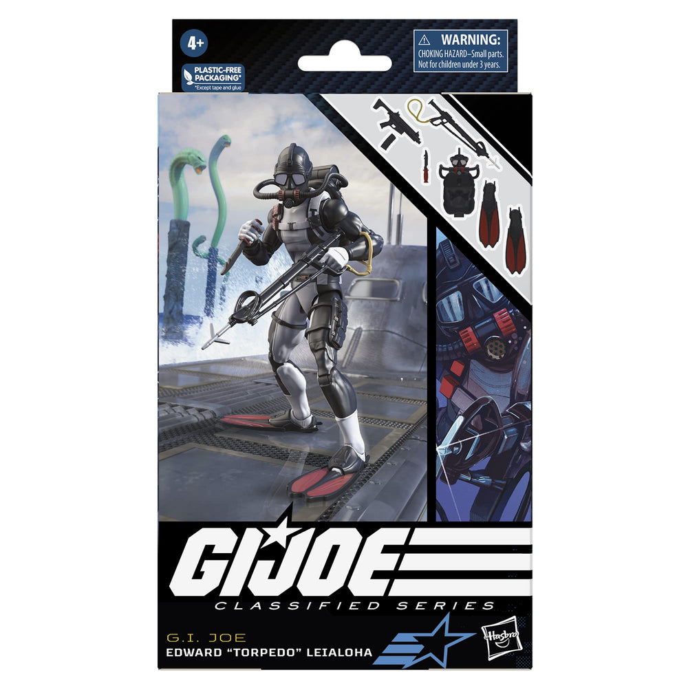 G.I. Joe Edward Torpedo Leialoha detailed armor showcases premium deco for collectors.