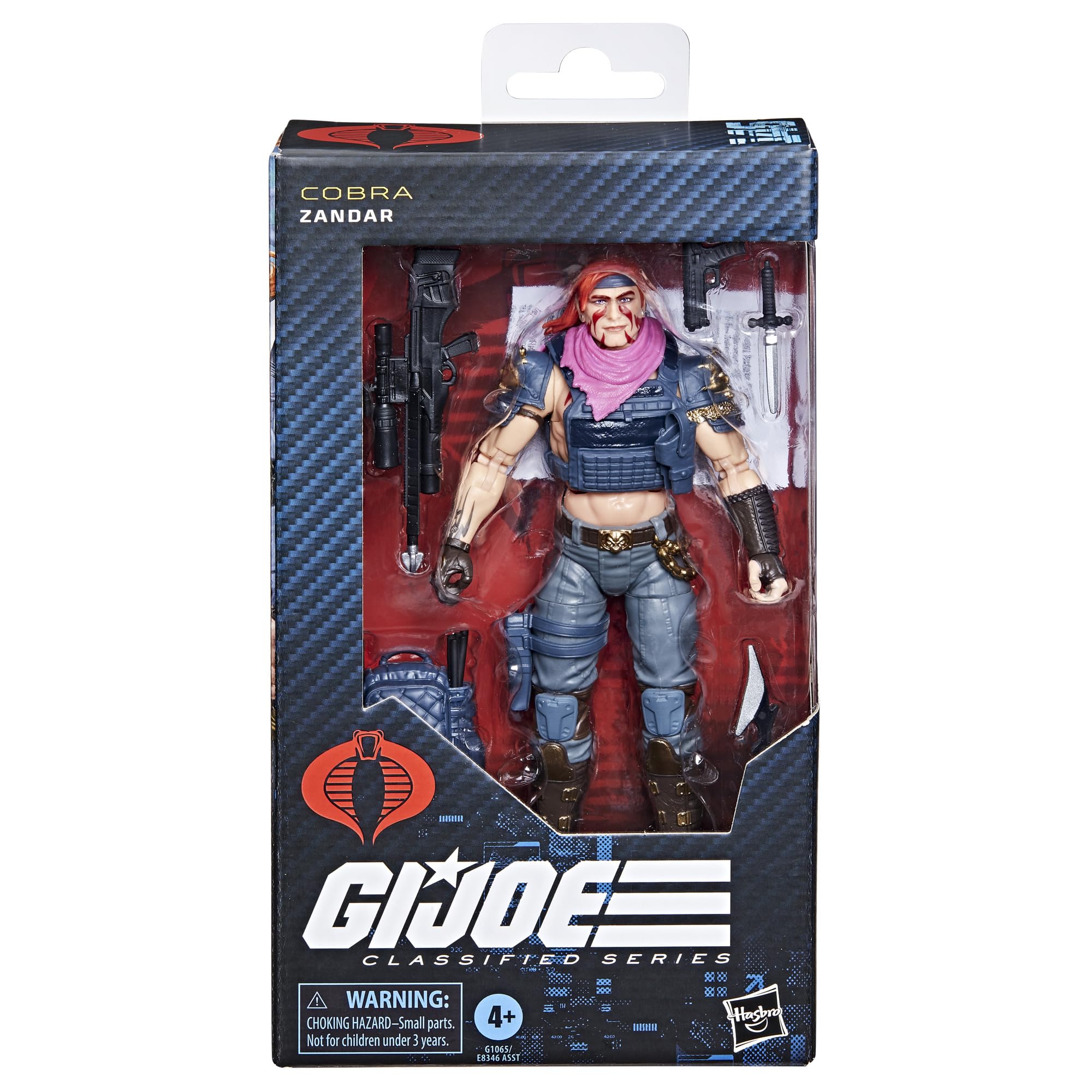 G.I. Joe Classified Zandar front view with premium detailing