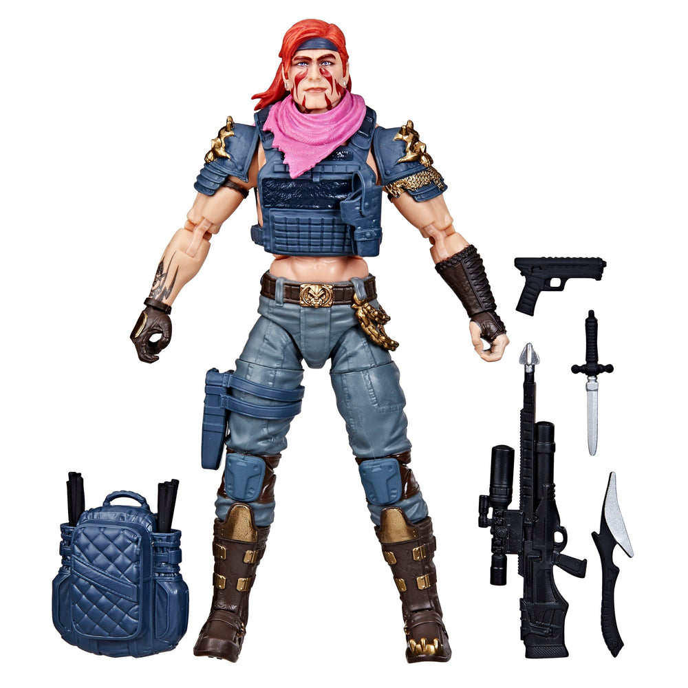 G.I. Joe Classified Zandar in window packaging for display