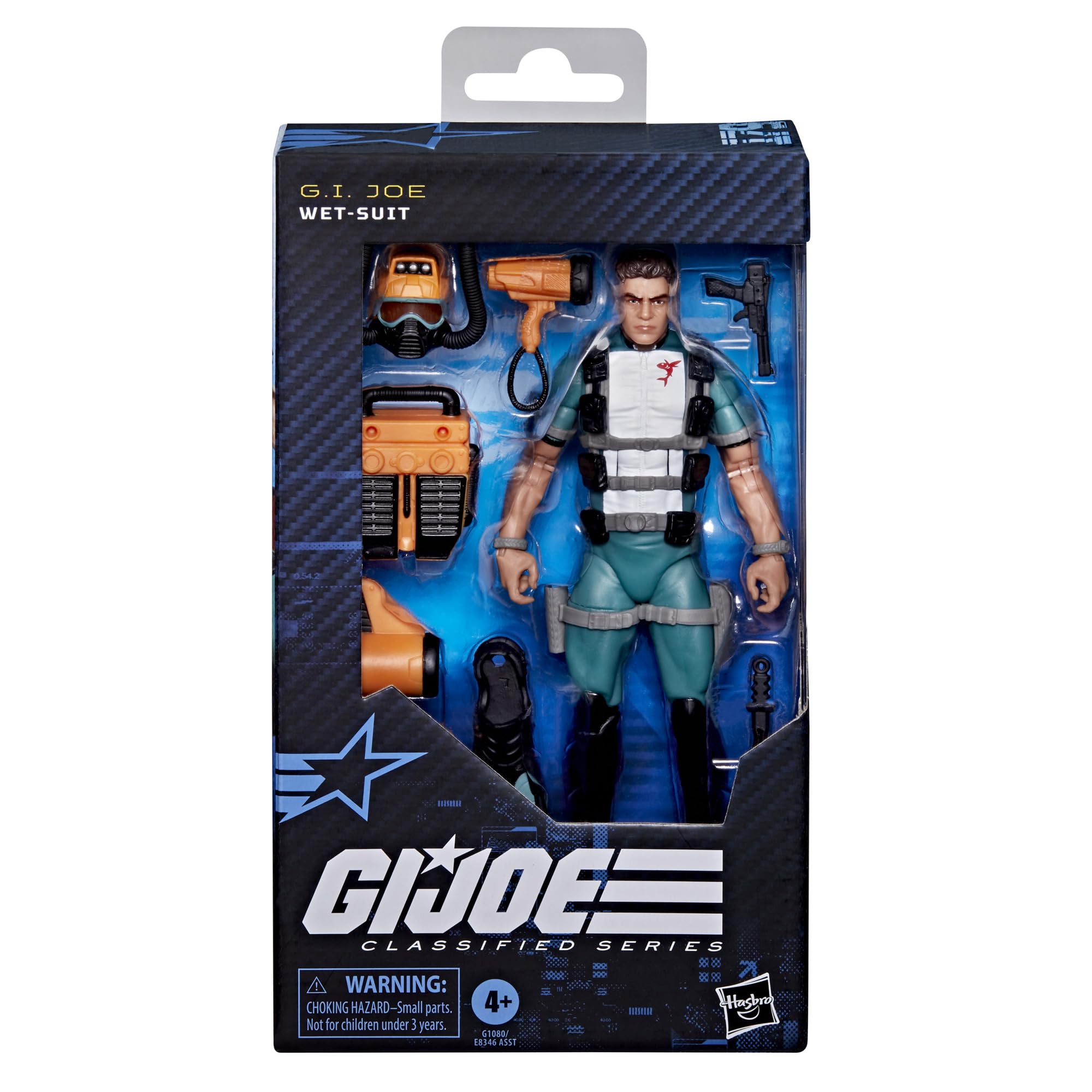 G.I. Joe Wet-Suit sea sled and tank attachment for dynamic scenes.