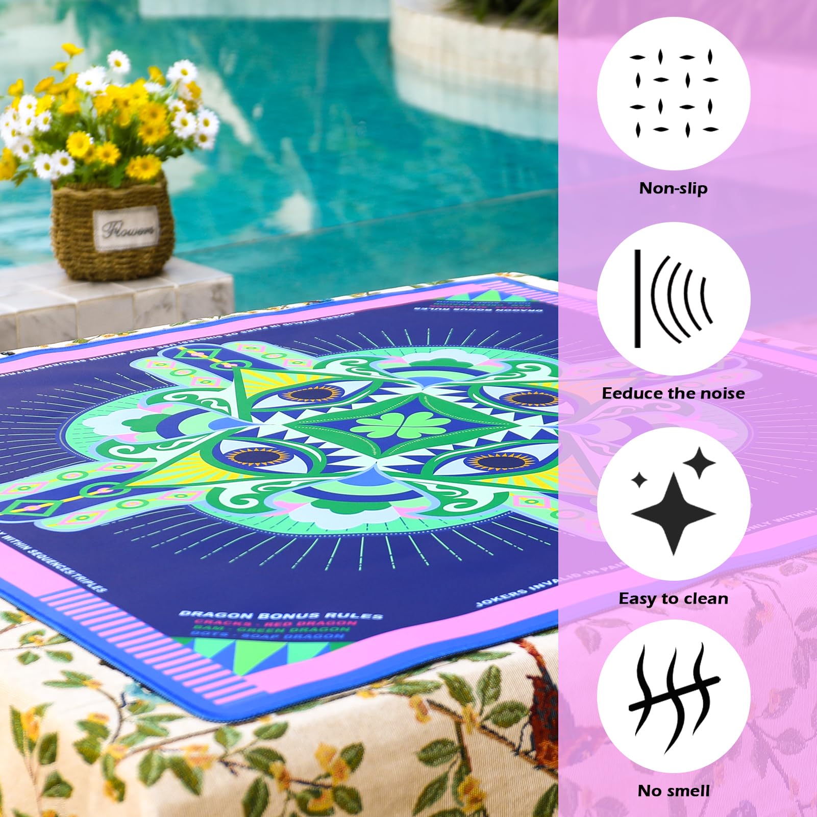 g00d4u Mahjong mat reduces noise for focused games