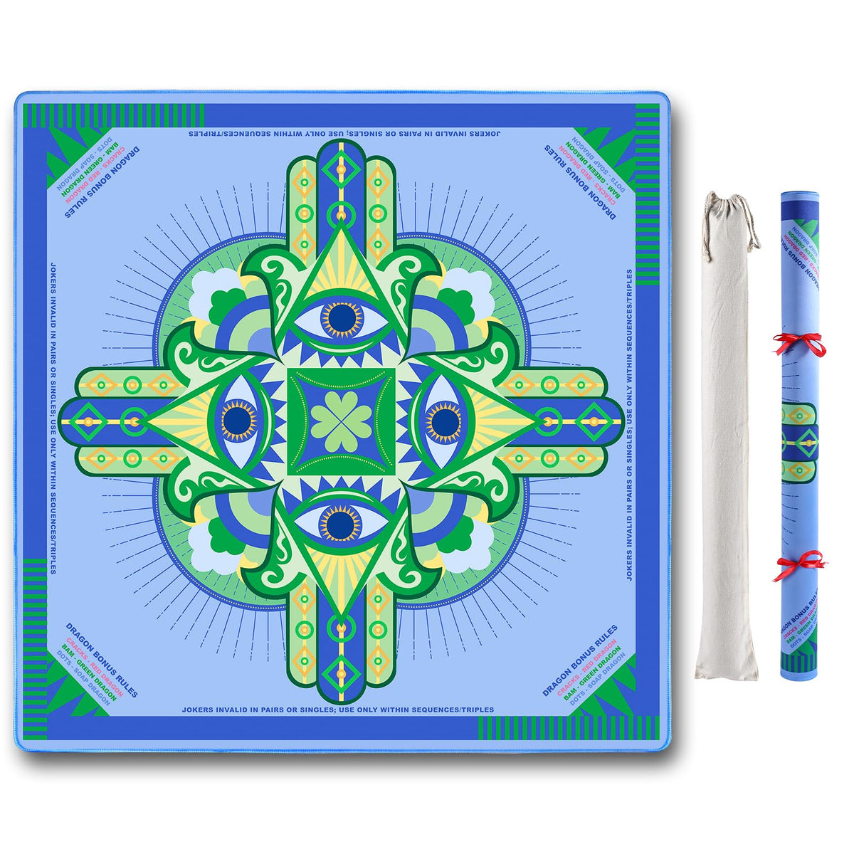 g00d4u neoprene mahjong mat rolled for premium presentation and crease-free surface