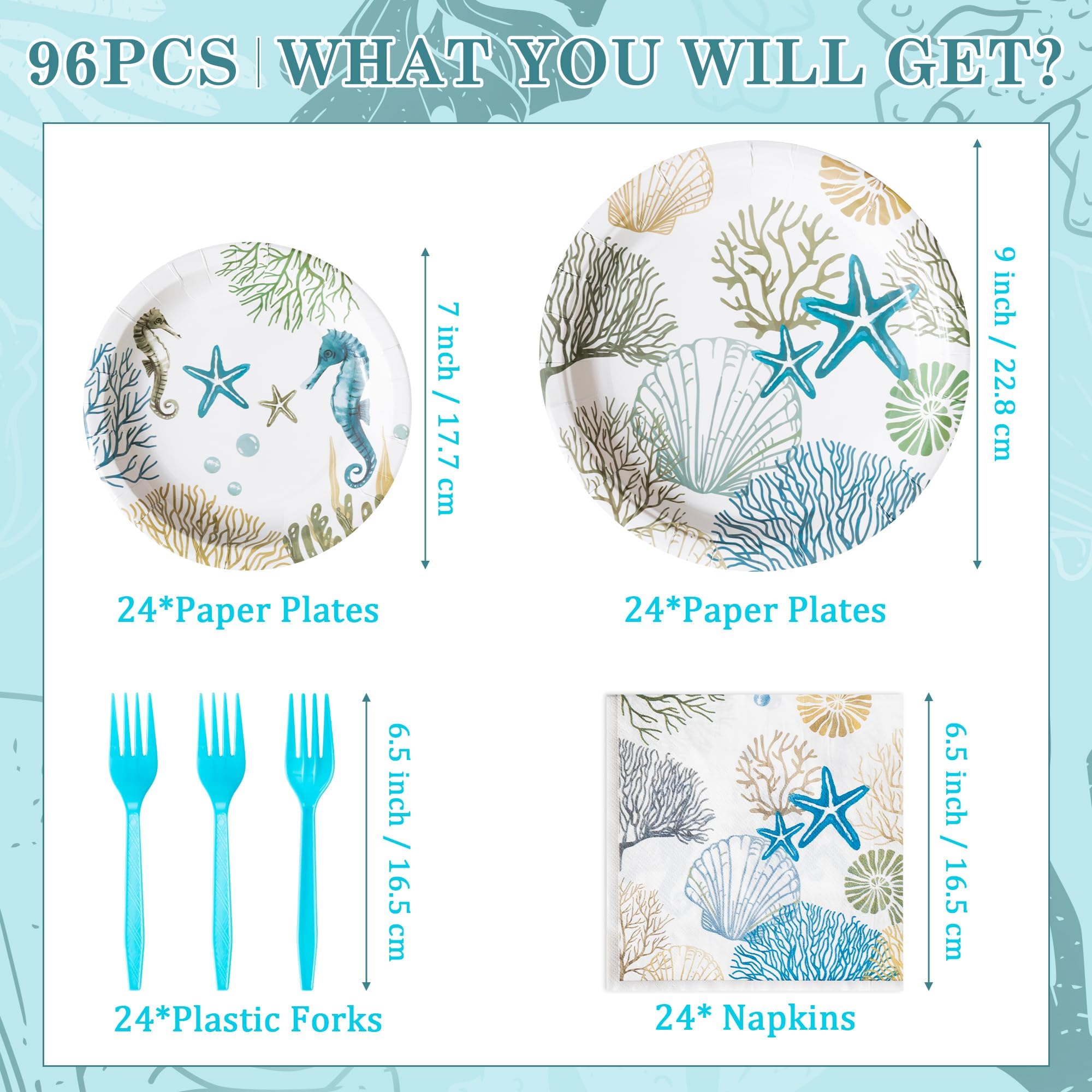 G1ngtar 7-inch seashell plates for coastal gatherings and snack service