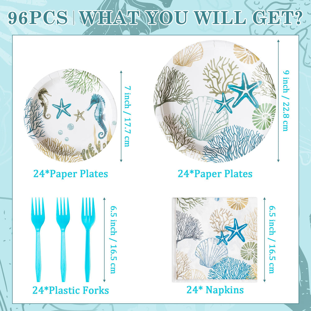 G1ngtar 7-inch seashell plates for coastal gatherings and snack service