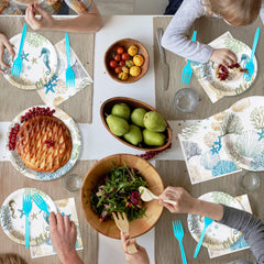 G1ngtar seashell pattern tableware enhances ocean-themed events