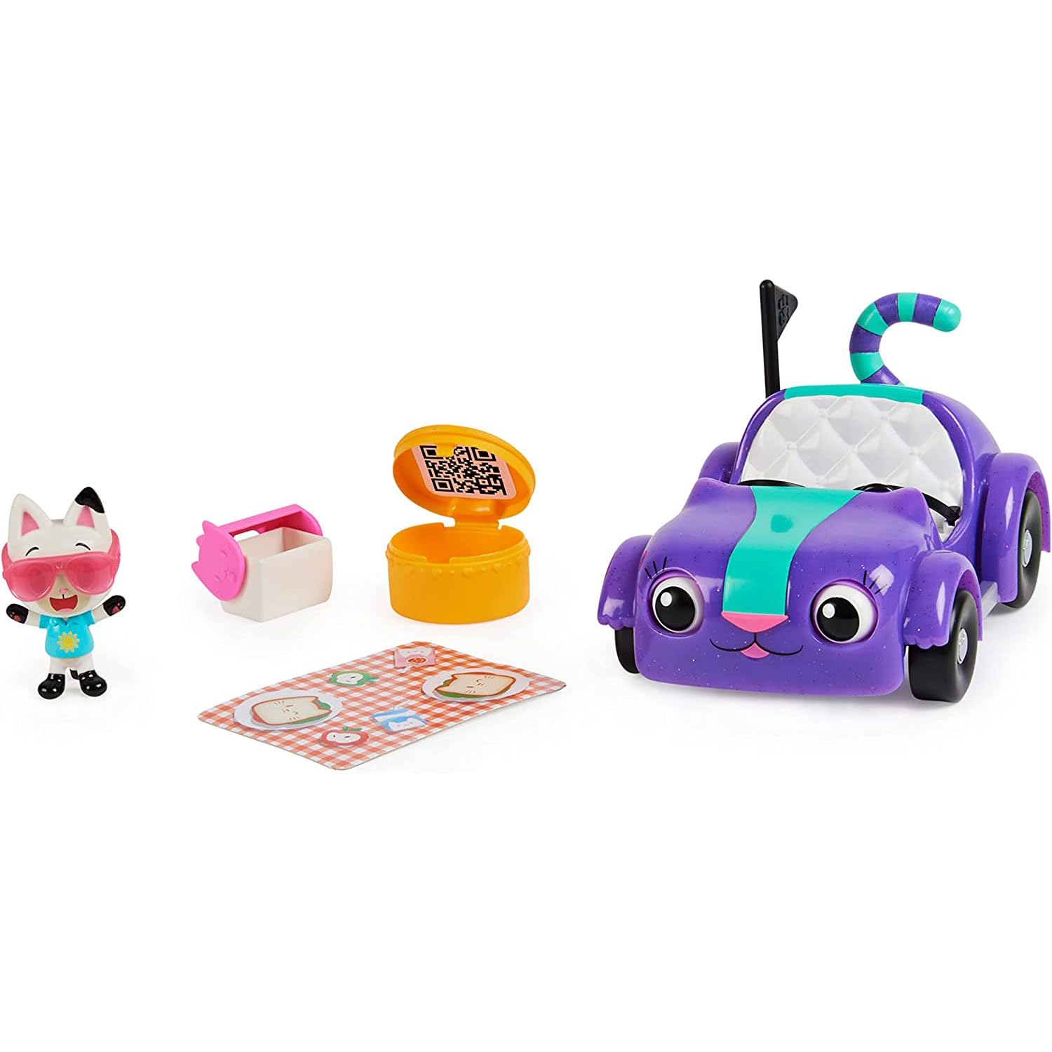 Gabby's Dollhouse Carlita car ready for a picnic adventure.