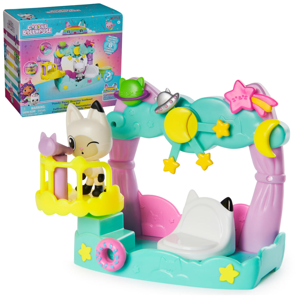 Gabby's Dollhouse Pandy Paws Dreamy Balcony Playset balcony scene boosts imaginative storytelling