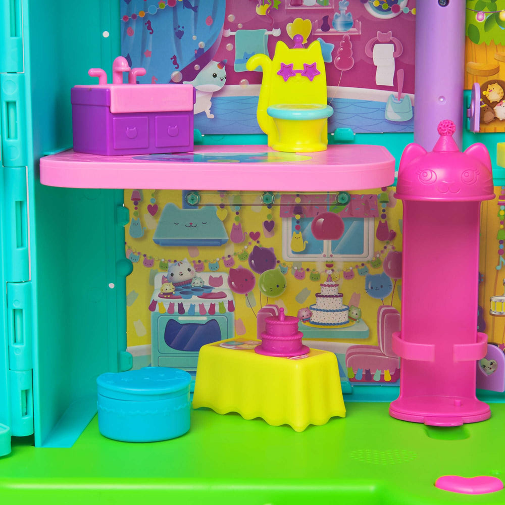Gabby’s Dollhouse Balloon Arch and colorful furniture for role play