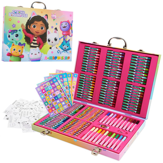 Gabby's Dollhouse art set with travel case, perfect for on-the-go creativity.