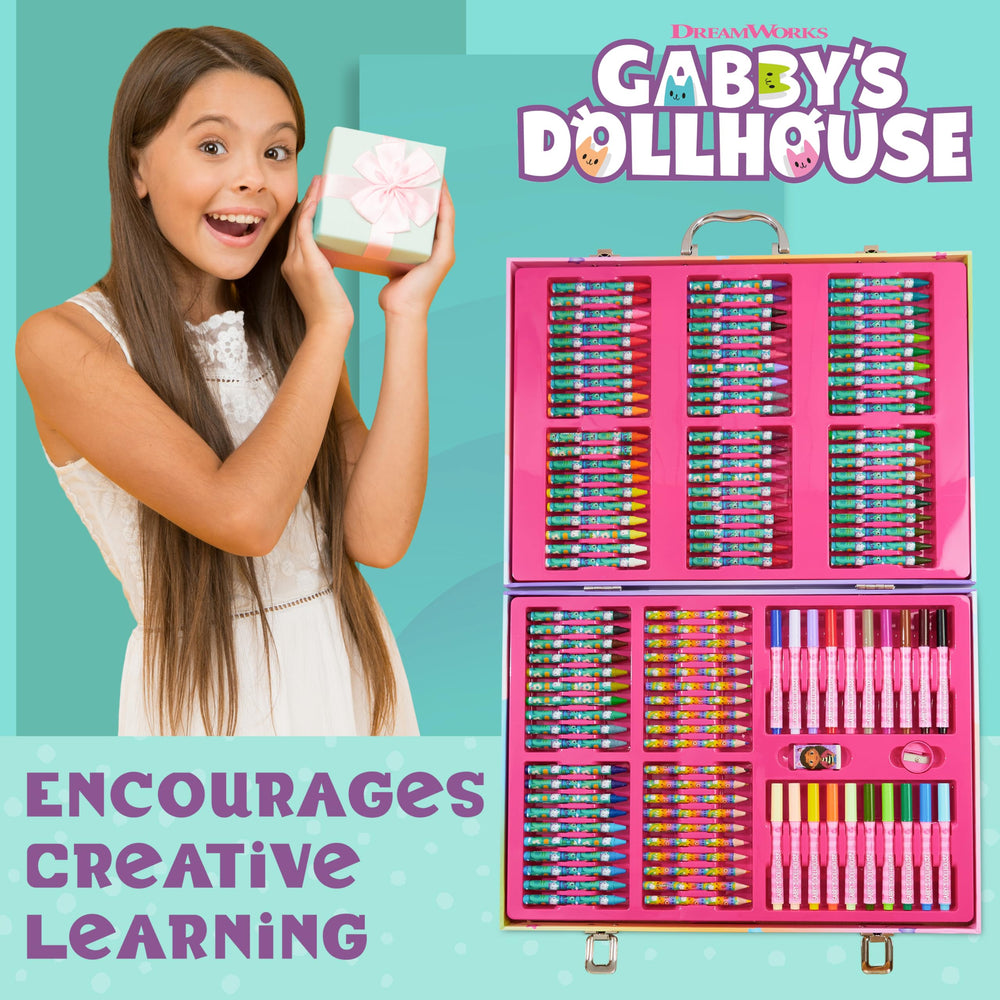 Gabby's Dollhouse colored pencils glide smoothly for detailed sketches.