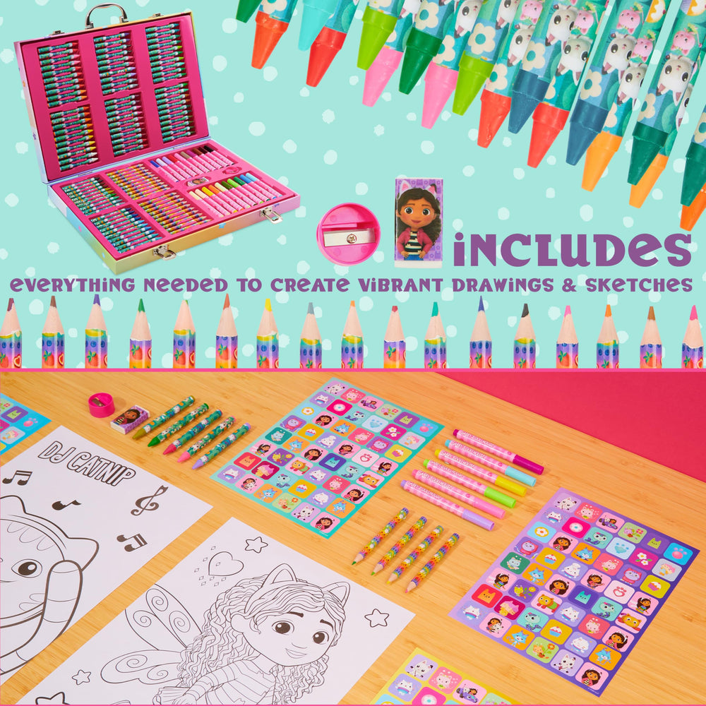 Gabby's Dollhouse crayons offer rich color blocks for playful art.