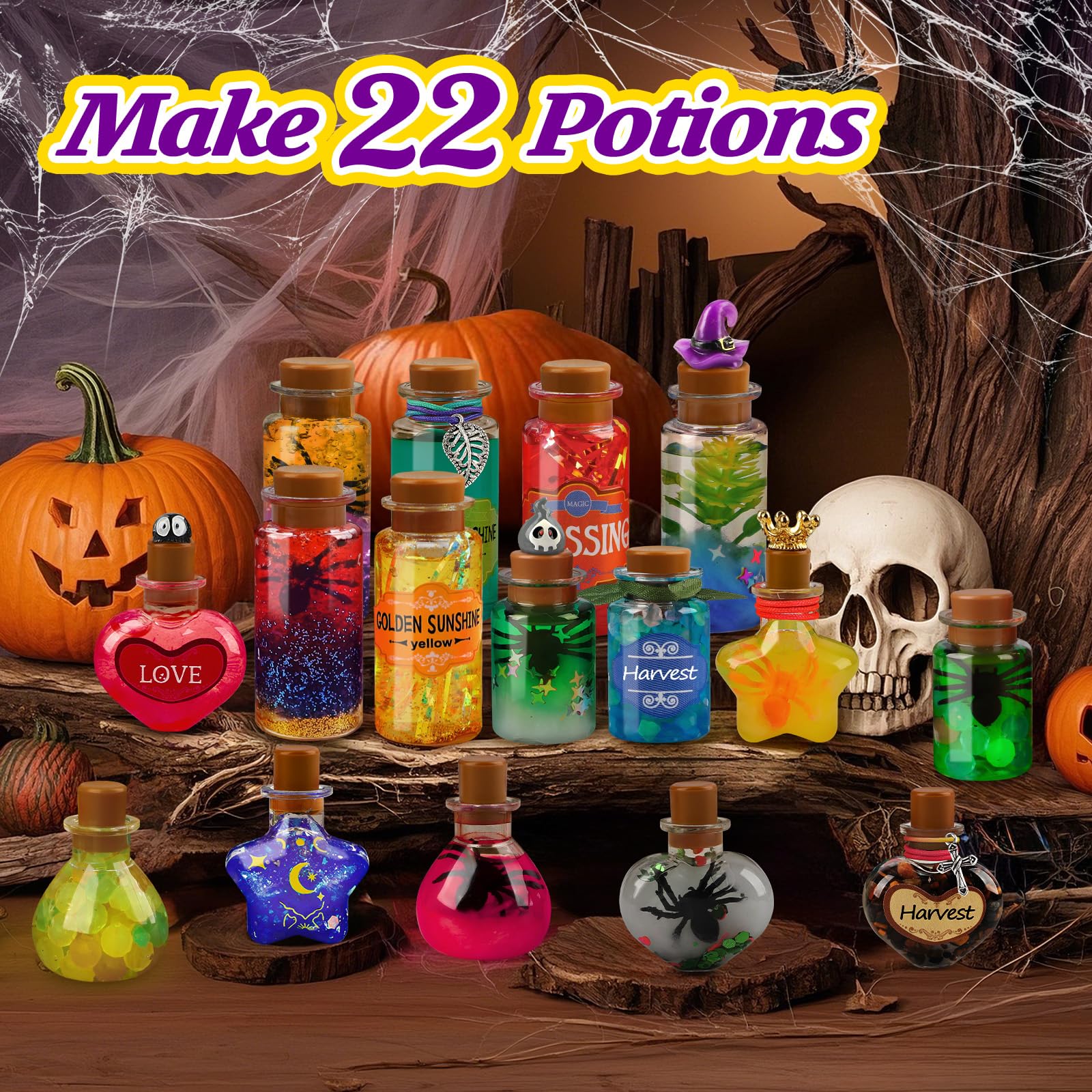 Gadetouq Potion Magic Kit glow in the dark stones light up displays