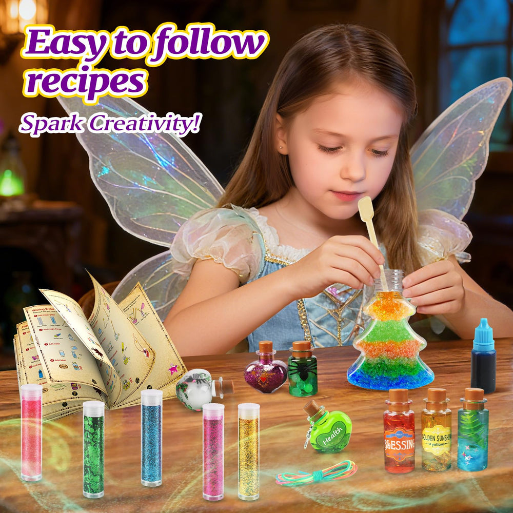 Gadetouq Potion Magic Kit witch hat and ghost ornaments for imaginative play
