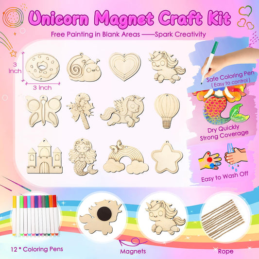 Gadetouq wooden pieces ready for decorating, boosting creativity and fine motor skills