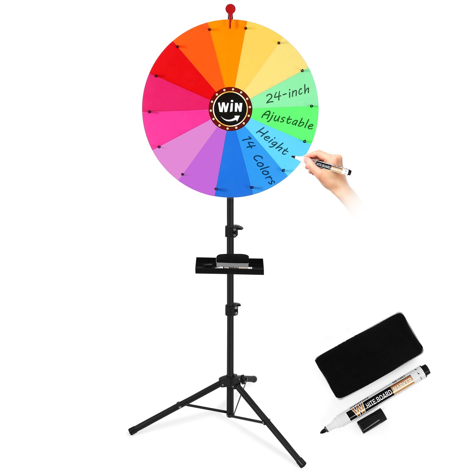 GADFISH 24-inch spinning prize wheel on a sturdy stand engages crowds.