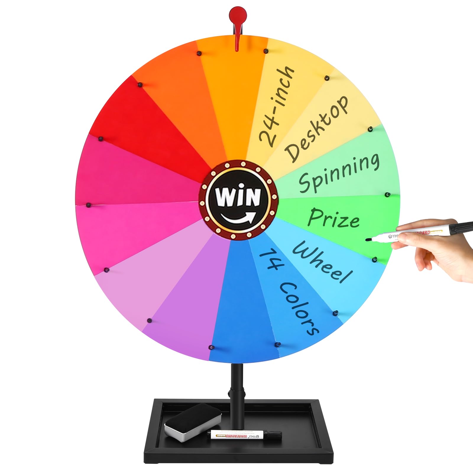GADFISH 24-inch prize wheel on tabletop for engaging group spins.