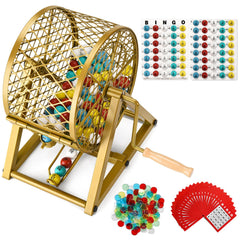 GADFISH bingo sets with steel cage for large groups, sturdy and long-lasting.