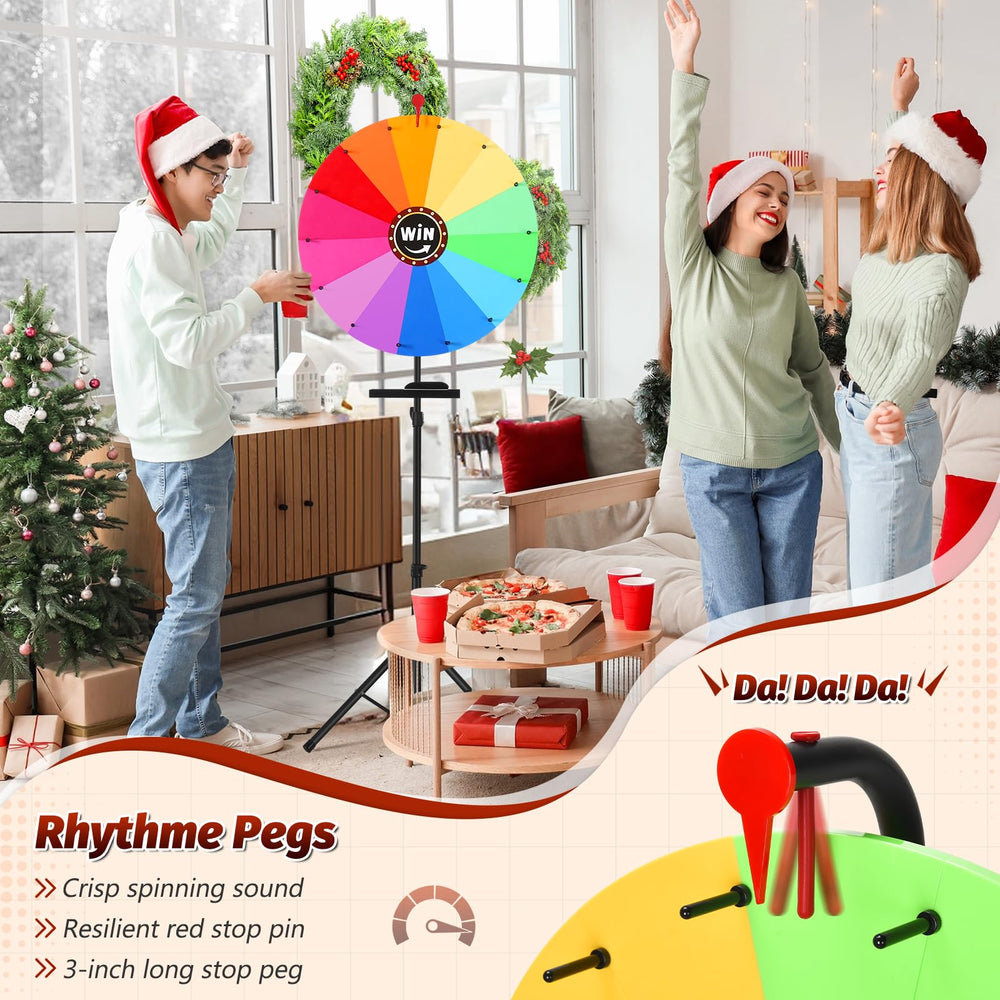 GADFISH prize wheel with 14 color partitions provides quick visual cues.
