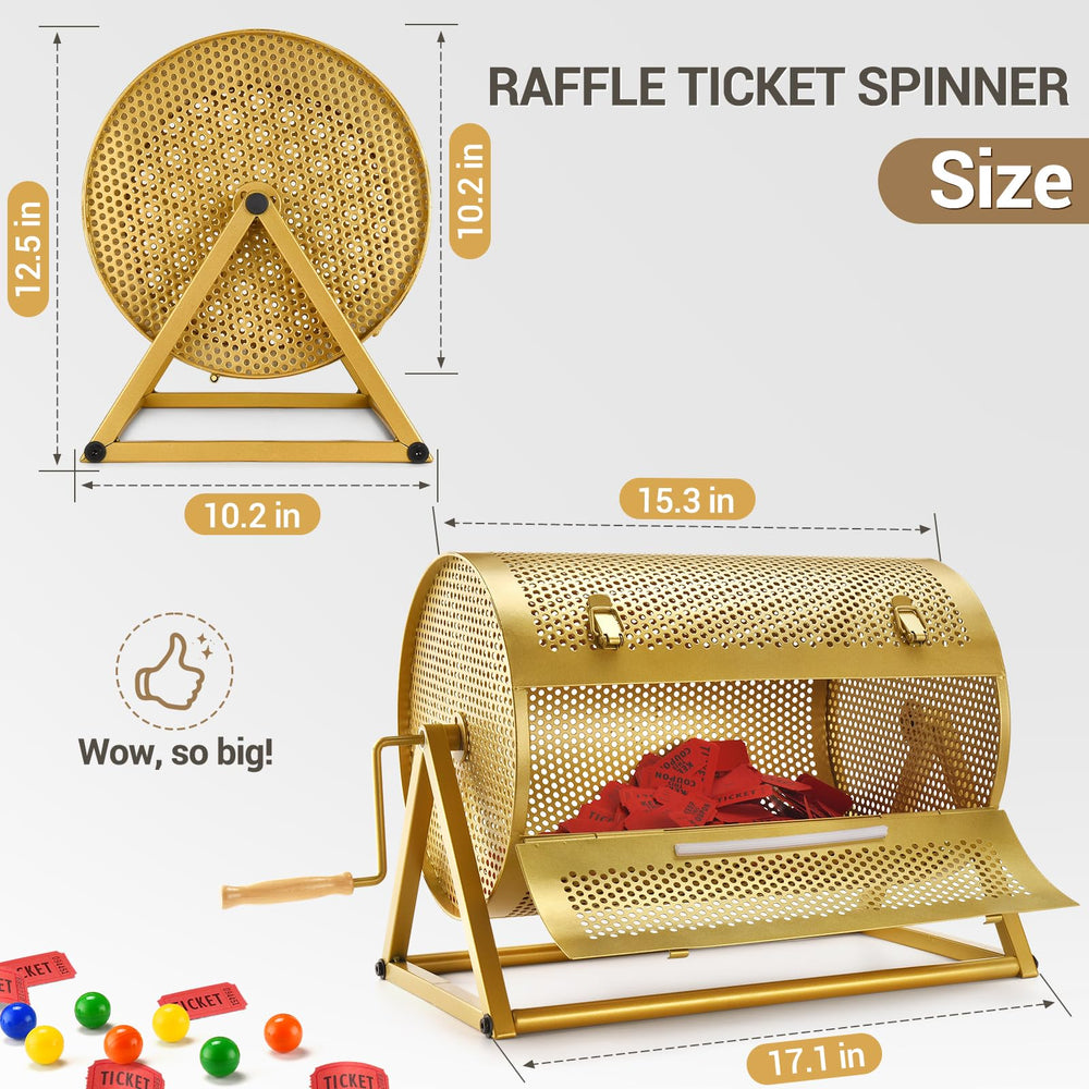 GADFISH raffle drum with stand-ready design for event setup