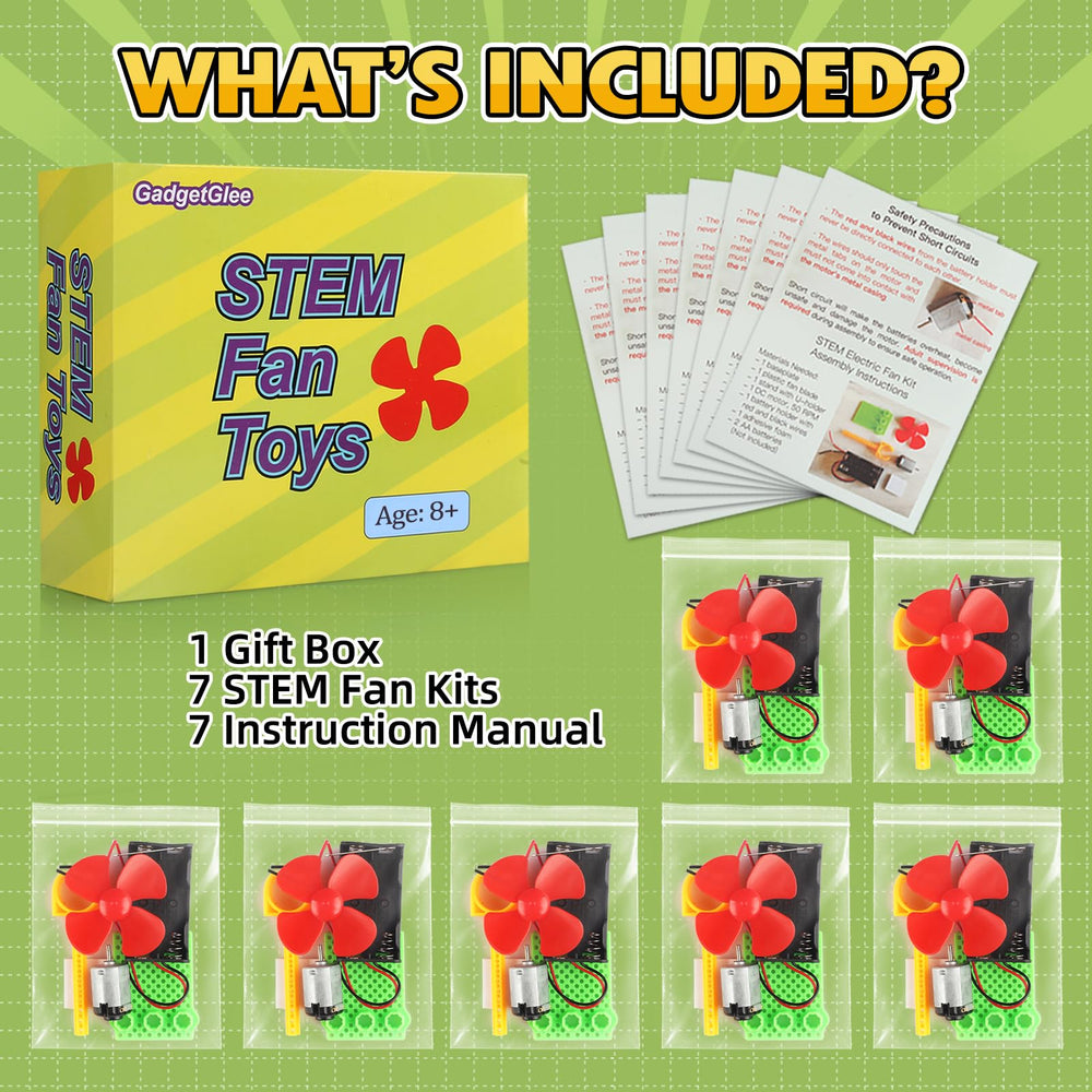 GadgetGlee 7-pack fan kits ready for classroom distribution