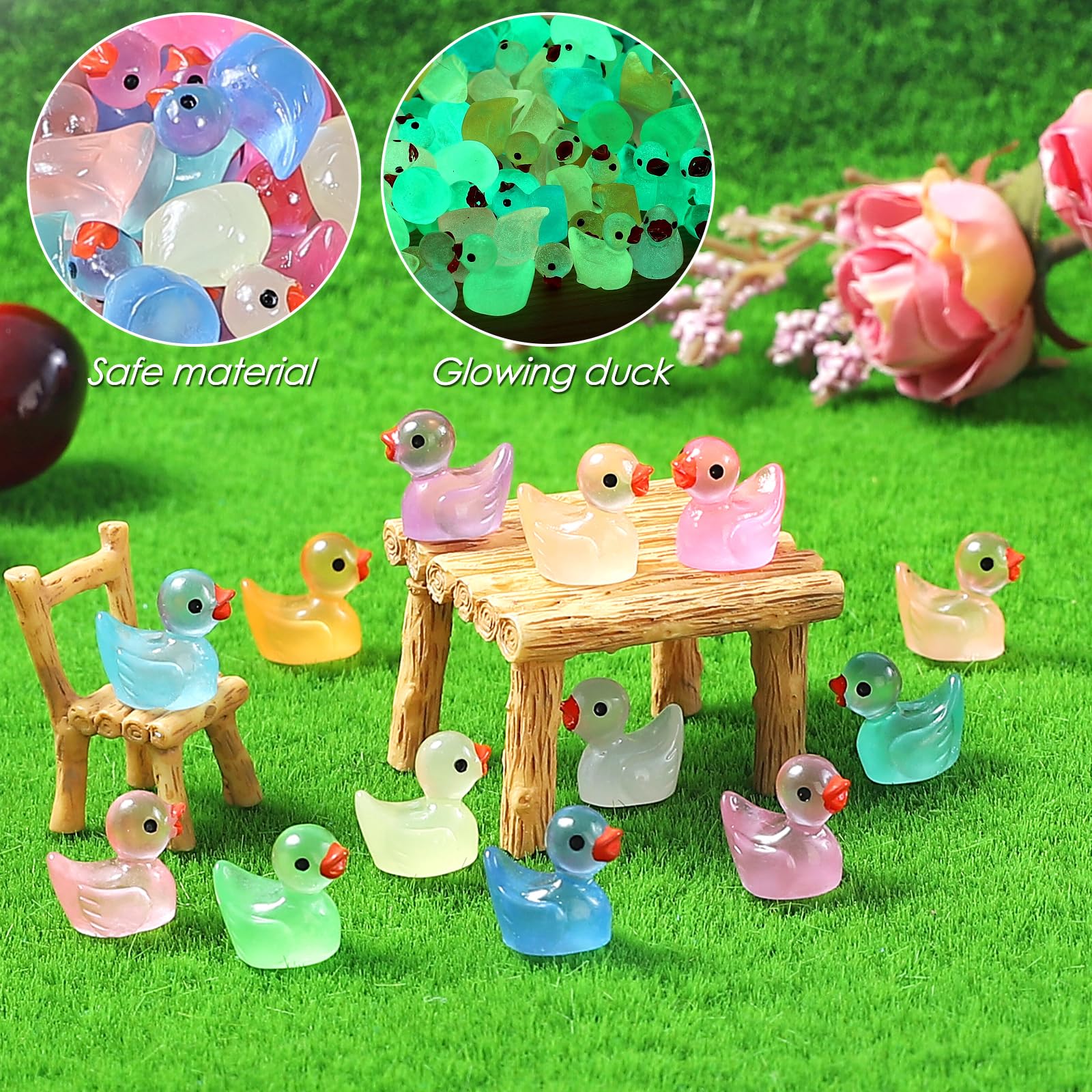 GADIEDIE ducks glow in the dark for captivating night setups.