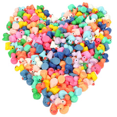 GADIEDIE mini resin ducks pack in 260 colors for dollhouses and crafts.