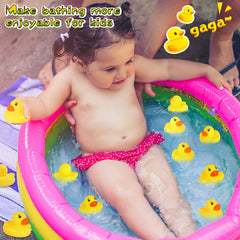 GADIEDIE upright-floating duck enhances visual play in the tub.