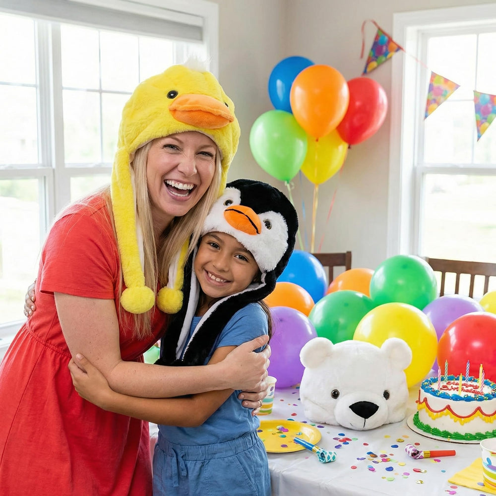 GADMEXILY penguin plush hat ideal for pretend play and themed events.