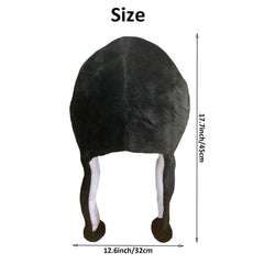 GADMEXILY penguin plush hat with buckle strap ensures secure wear outdoors.