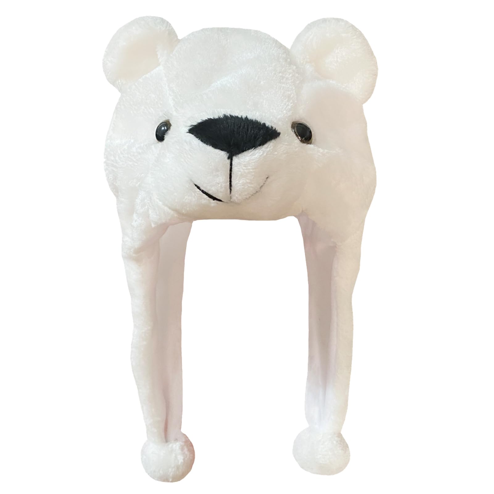 GADMEXILY plush bear hat with fluffy ears for winter warmth