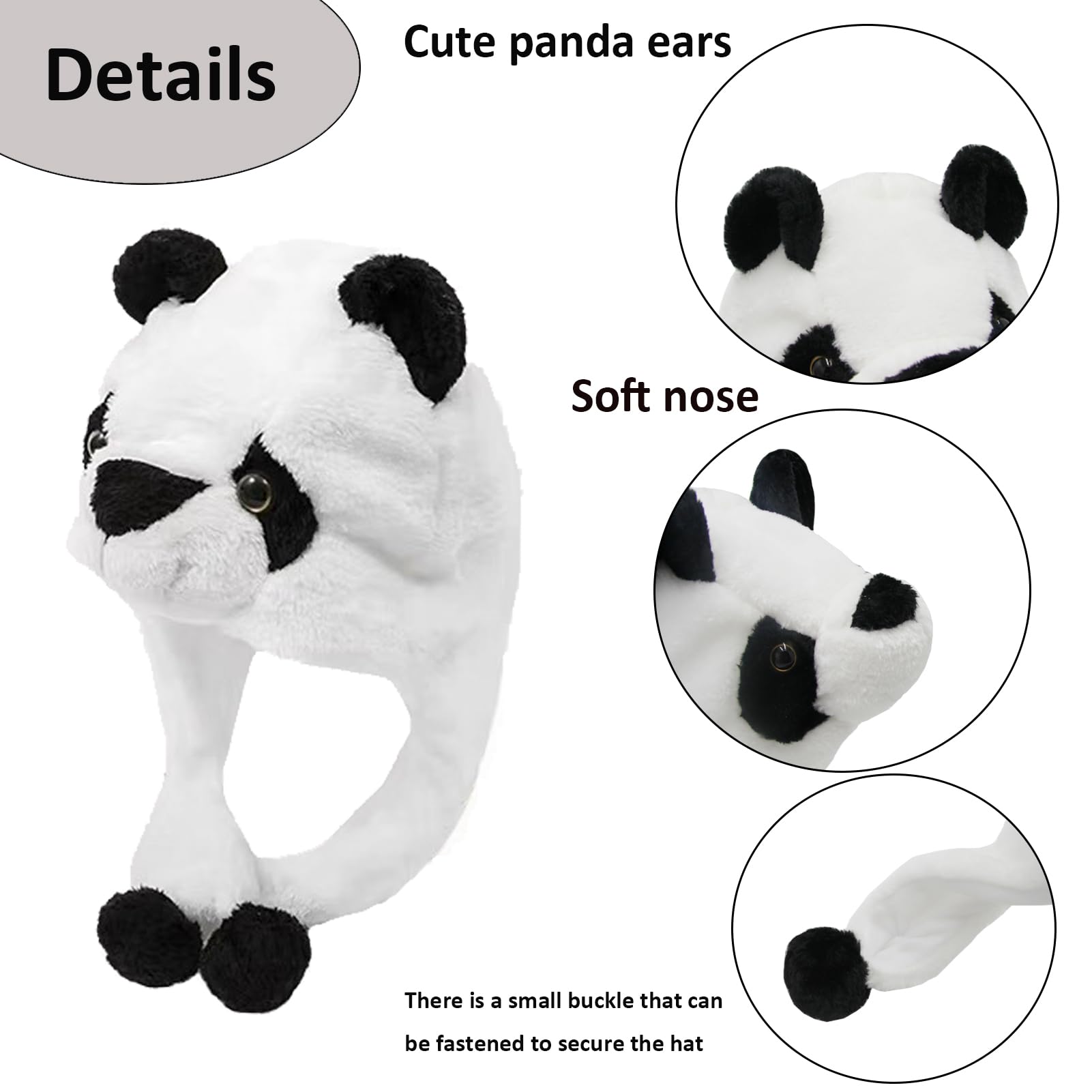 GADMEXILY Panda Hat side view for stylish everyday warmth.