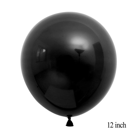 GaesQae black balloons closeup texture showing thickened latex for durability.