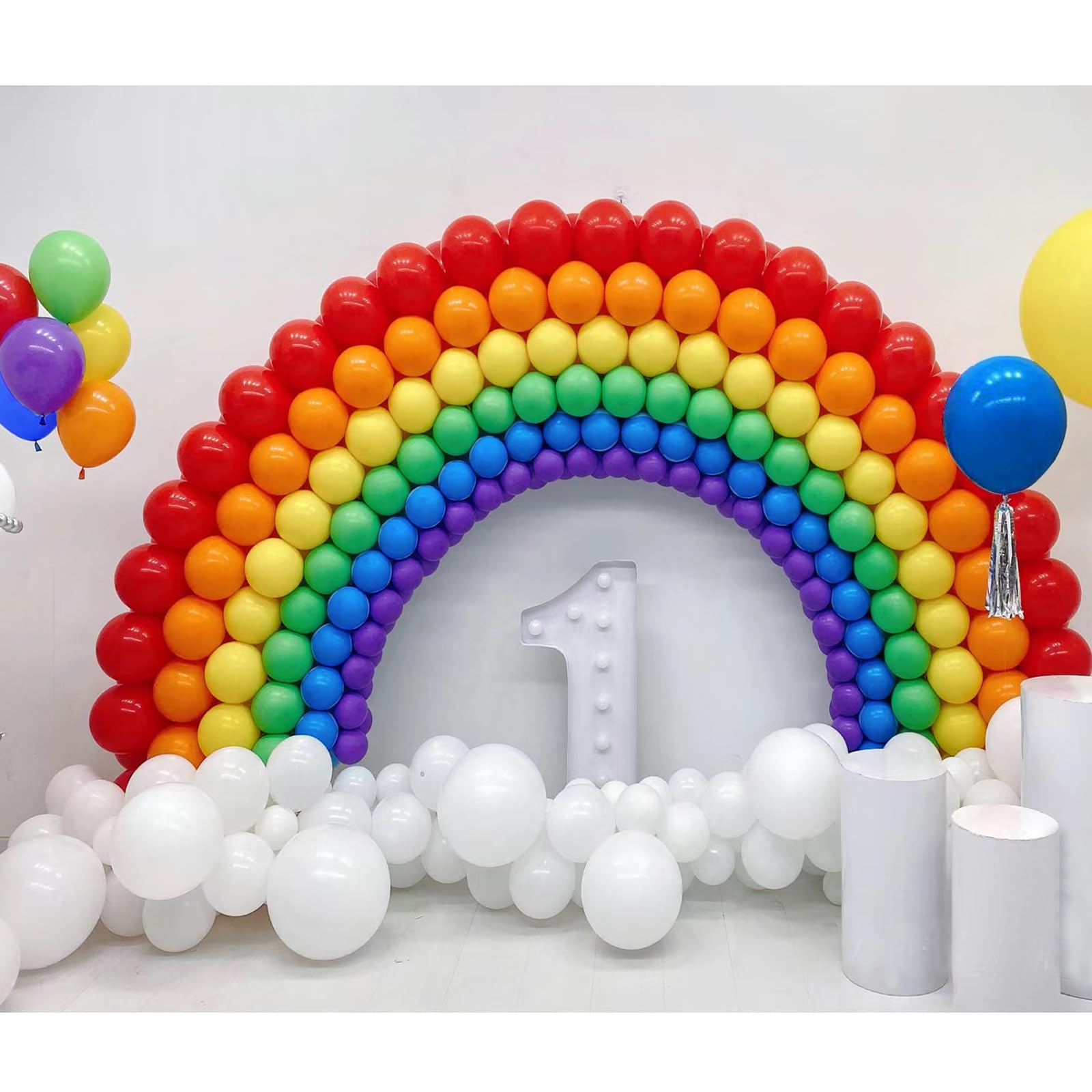 GaesQae carnival rainbow balloons for festive setups