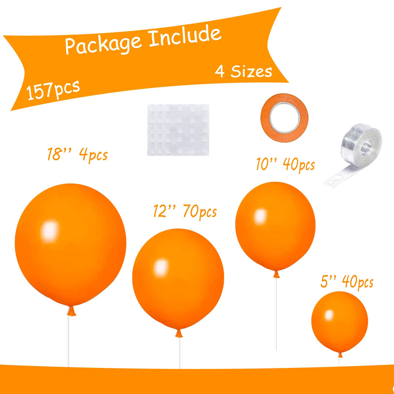 GaesQae 10-inch orange balloons create vibrant party backdrops.