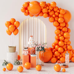 GaesQae orange 5-inch balloons for quick, eye-catching balloon arches.