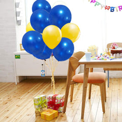 GaesQae Royal Blue balloons, bulk pack overview for events.