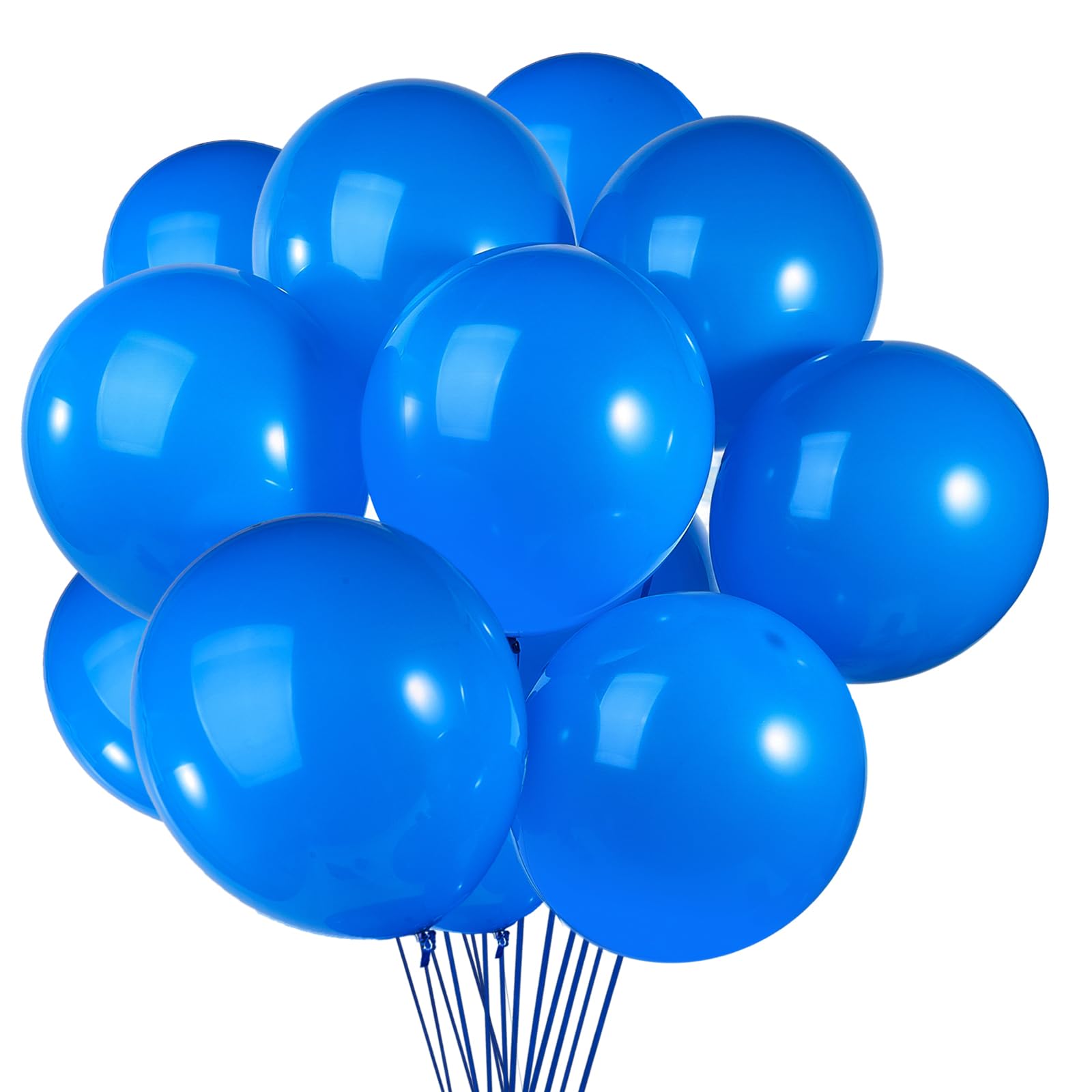 GaesQae Royal Blue balloons, front view, vibrant decor for parties.