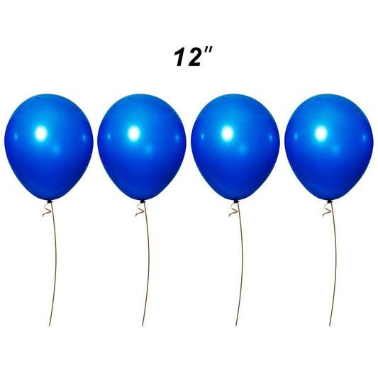 GaesQae Royal Blue balloons, side view, durable latex for weddings.