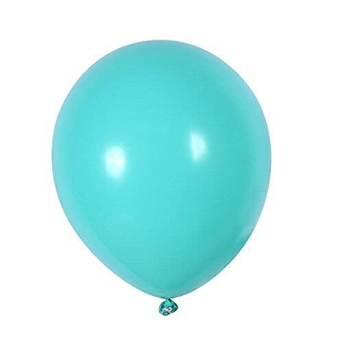 GaesQae teal balloons pack setup, durable latex for long-lasting party garlands.