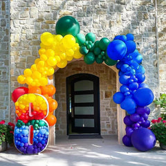 GaesQae wedding rainbow decor ideas with balloons