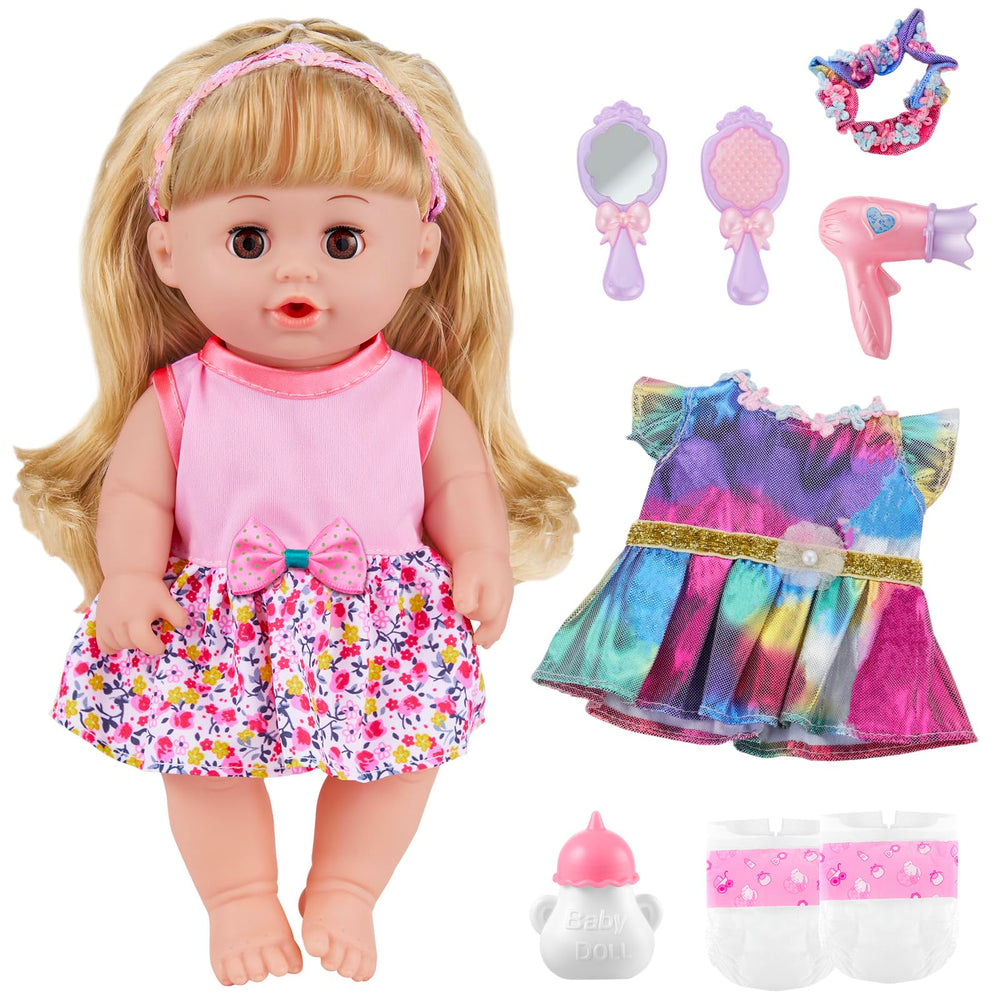 GAGAKU 12-inch baby doll eyes open and close for lifelike play