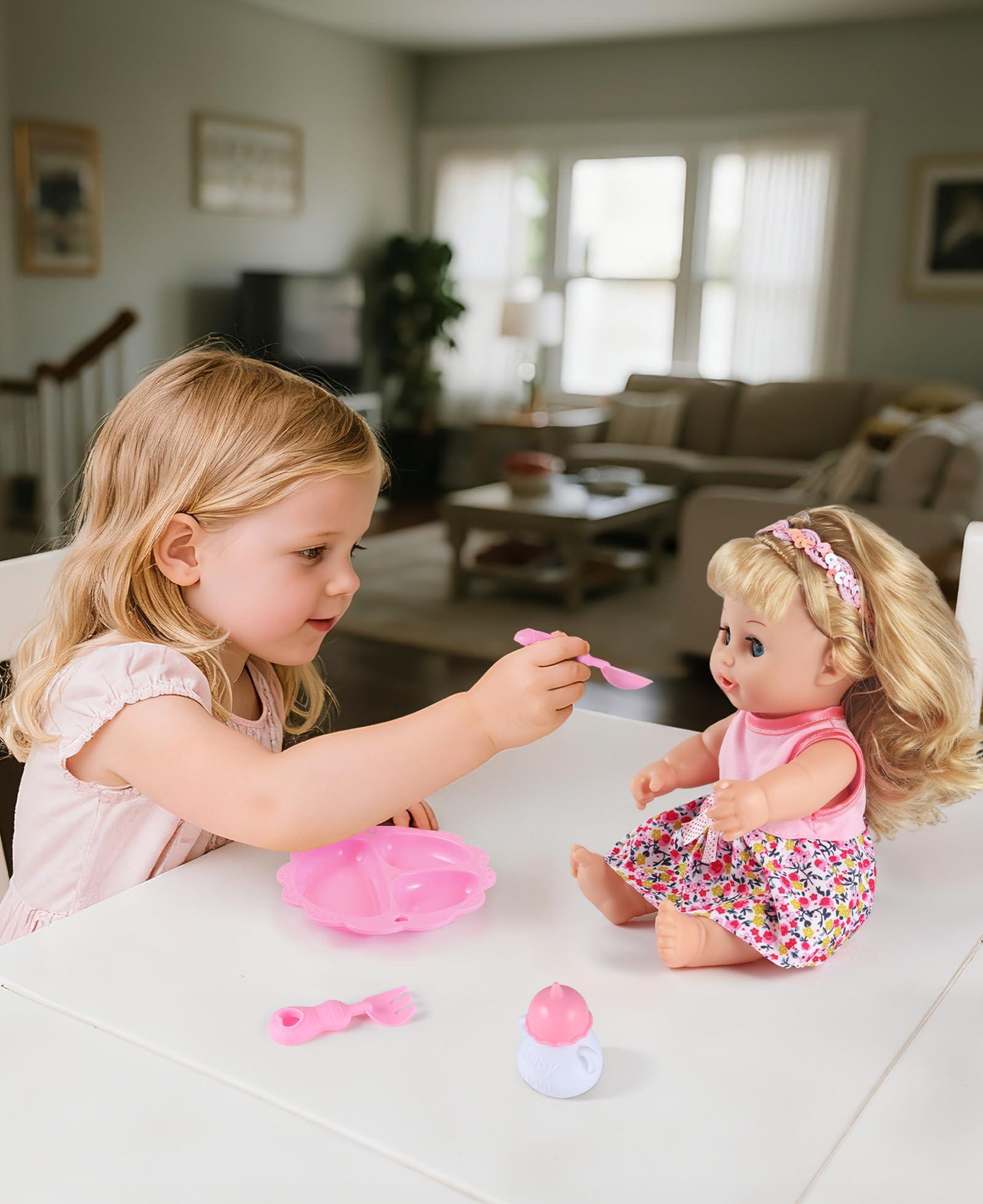 GAGAKU 12-inch doll set helps teach care routines during imaginative play.
