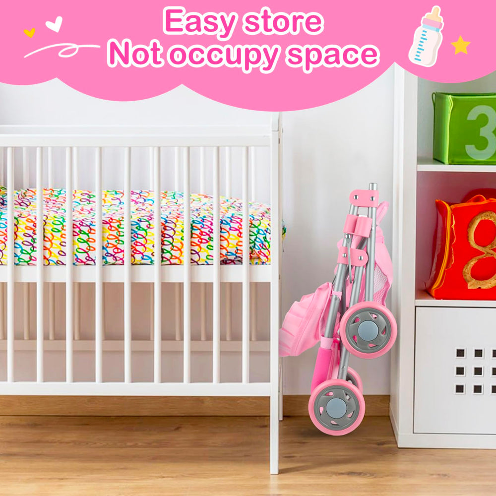 GAGAKU Stroller Wheels: smooth movement for effortless pretend play on different floors.